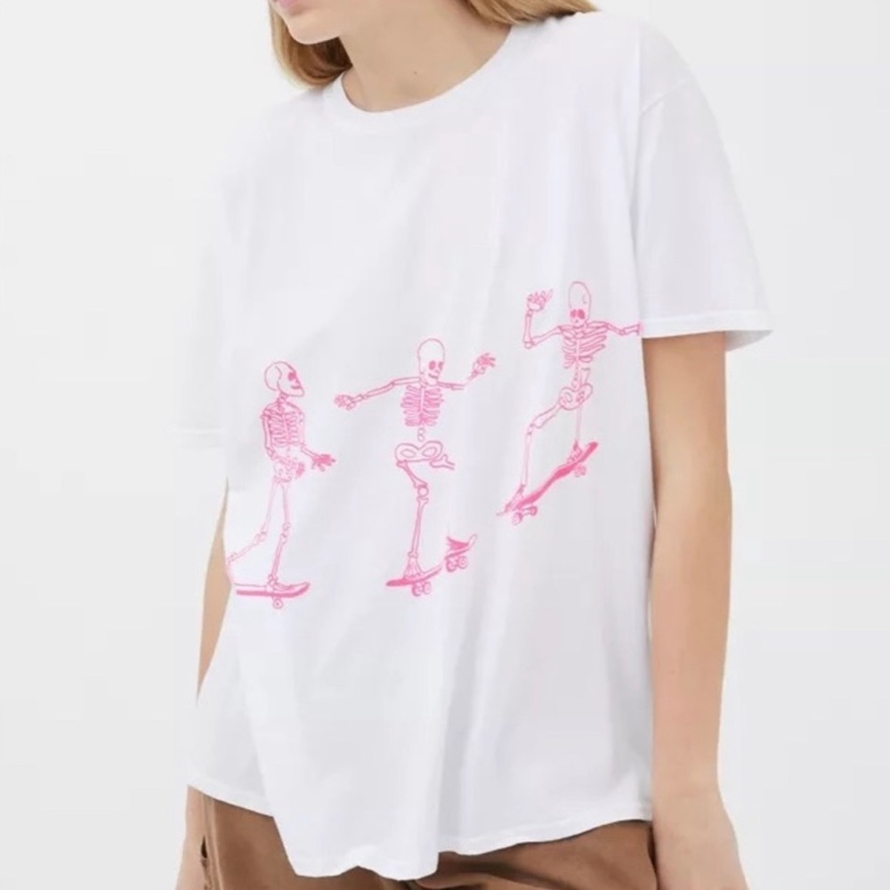 Urban Outfitters x Project Social T Skate board Skeletons Tee